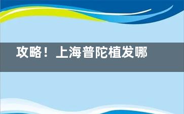 攻略！上海普陀植发哪家好？找到网友心中上海普陀植发医院排名好的：碧莲盛|佳富美医疗植发科！